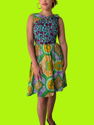 Diahann Gathered Bow shoulder dress