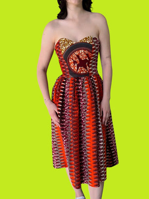 Honey Strapless Gathered dress