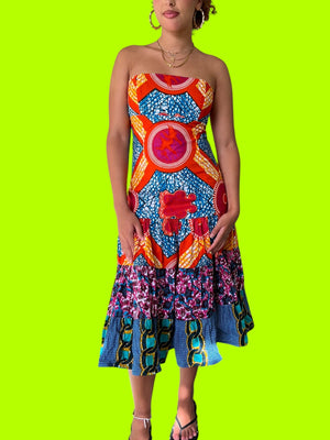 Sandra Strapless Dress Midi