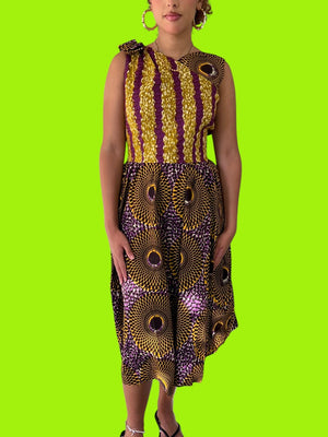 Diahann Gathered Bow shoulder dress